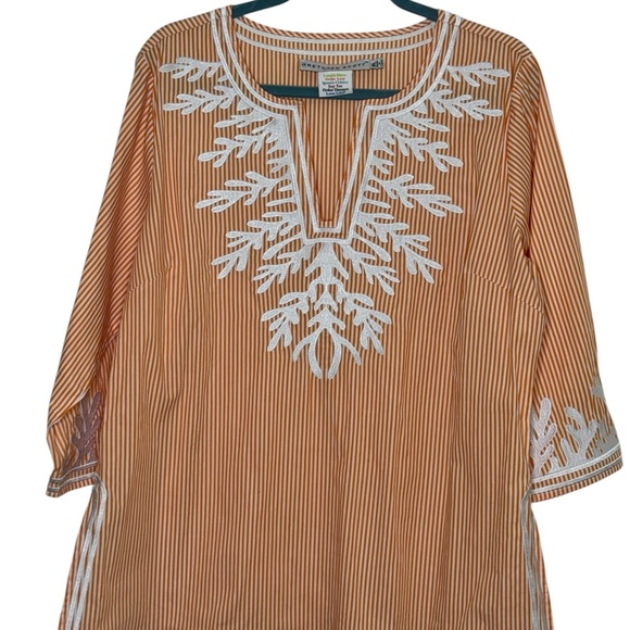 Gretchen Scott Tunic, The Reef Embroidered Top Blouse, EUC, Size XL - Picture 3 of 10
